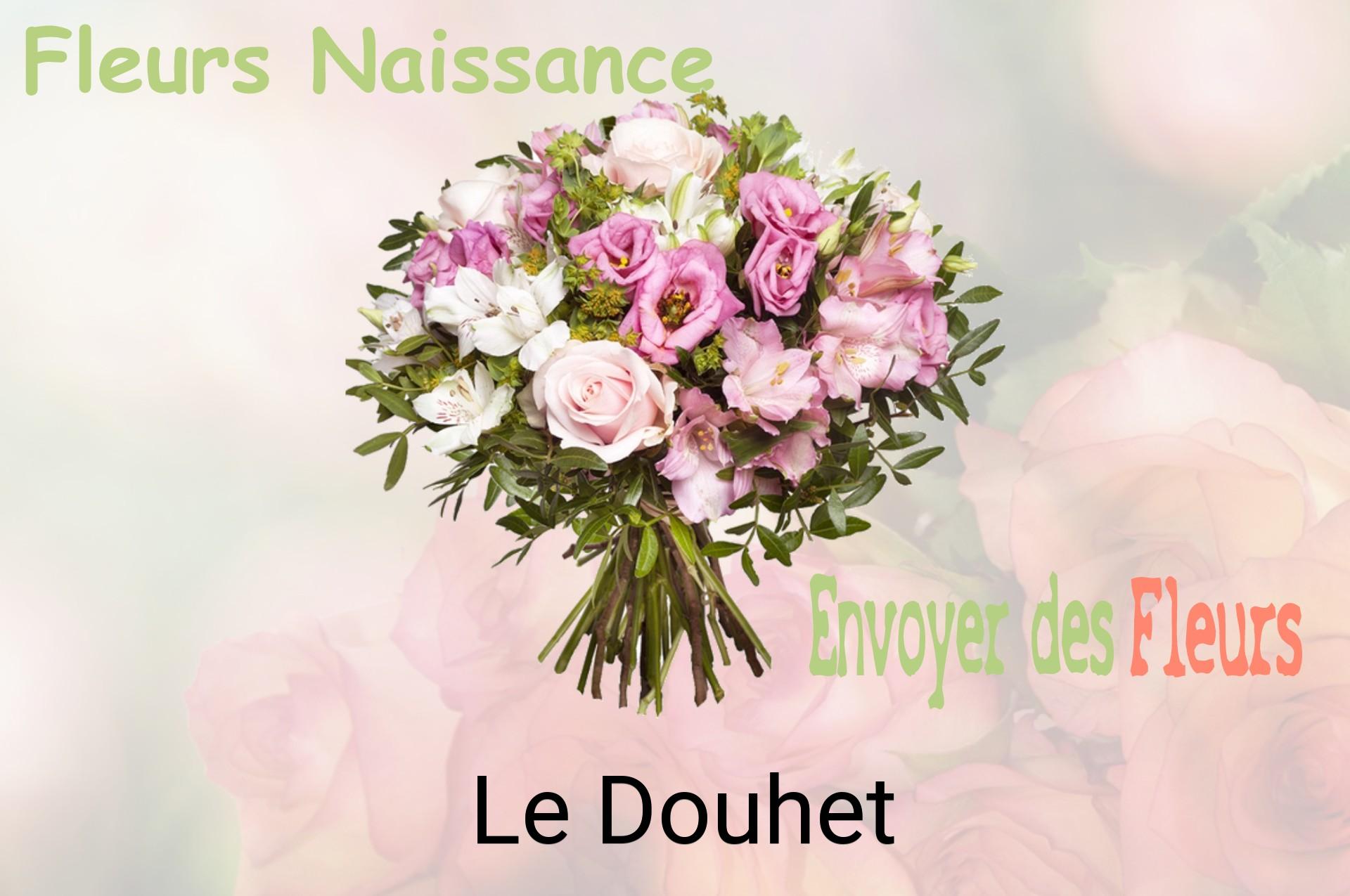 Bouquet de fleurs de naissance livré à Le Douhet