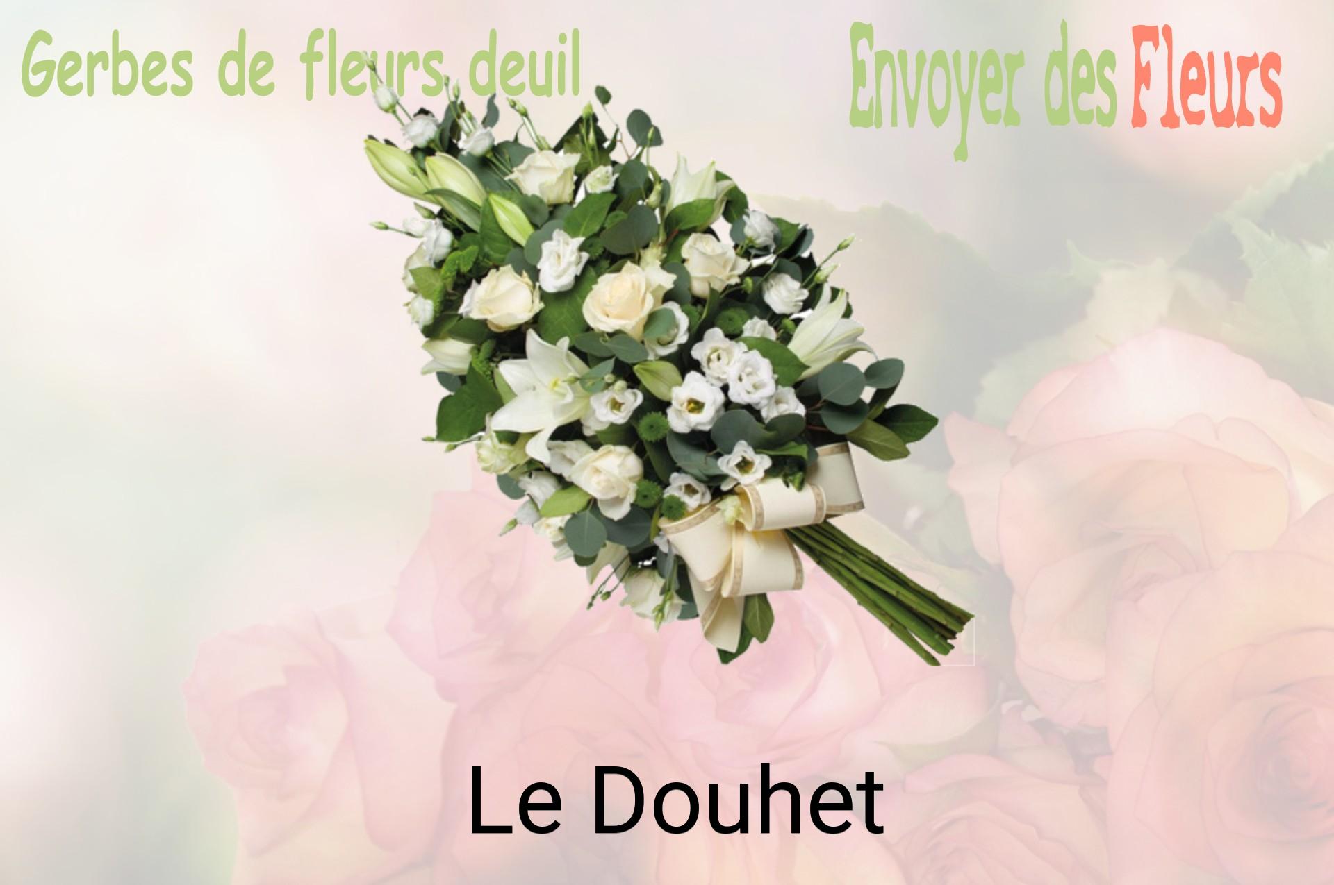Gerbe de fleurs de deuil livrée à Le Douhet